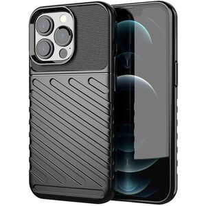 Θήκη Thunder Case ελαστική θωρακισμένη θήκη για iPhone 13 Pro μαύρο