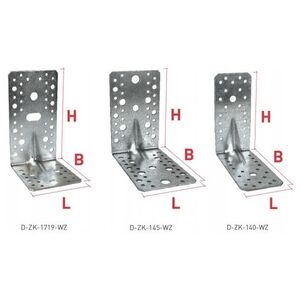 Γωνιακή σύνδεση ίσων πλευρών 145x145x90 mm
