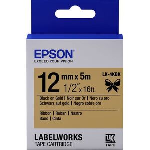 Epson Taśma LK4KBK Czarny/Złoty (C53S654001)