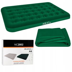 NC2802 MATERAC TURYSTYCZNY DMUCHANY 191X137X22 CM ZIELONY NILS CAMP