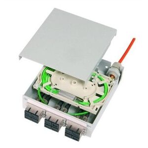 TELEGRTNER FO-Di DinR distr 6 LCD OM2 PT, pigtaile OM2, 12x G50/125 OM2, LC