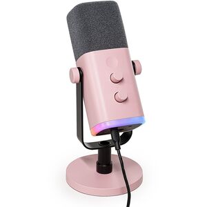 Δυναμικό στούντιο μικρόφωνο Fifine AM8P AMPLIGAME USB/XLR RGB ροζ PnP