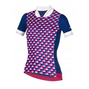 Γυναικεία μπλούζα ποδηλασίας RH+ Preppy W FUCSIA/DARK BLUE/WHITE - XL