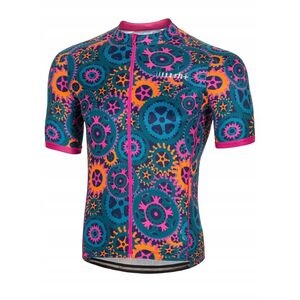 Ποδηλατική μπλούζα RH+ Powers GREEN TEAL/FUCSIA - XXL