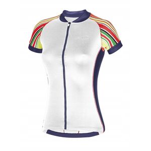 Γυναικεία μπλούζα ποδηλασίας RH+ Paint W WHITE/MULTICOLOR/FUCSIA/DARKB - M