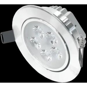 Φωτιστικό LED χωνευτό TOPE LENS, IP40, 5 W, 3500K, 351 lm, ασημί χρώμα, στρογγυλό σχήμα, O11 x h4 cm