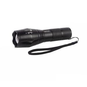 Φακός ENTAC, 5W, 3AAA, Alu, 500 lm, με βάση ποδηλάτου, μαύρο χρώμα.