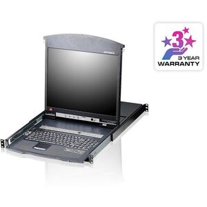 Διακόπτης KVM ATEN KL1516AM, TFT 43 cm, VGA, PS/2-USB μέσω Kat 5, 16 θύρες, γερμανική διάταξη πληκτρολογίου