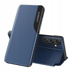 Θήκη Eco Leather View Case κομψή θήκη με καπάκι και λειτουργία βάσης για Samsung Galaxy A36 - μπλε