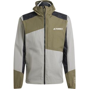 Αδιάβροχο μπουφάν adidas TERREX Xperior Hybrid Primeknit Rain Jkt - ch solid grey/olive stra/carb