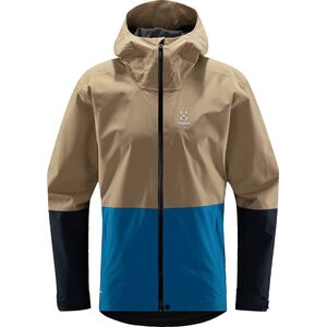 Ανδρικό αδιάβροχο μπουφάν Haglofs Finch Proof Jacket - sand/tarn blue