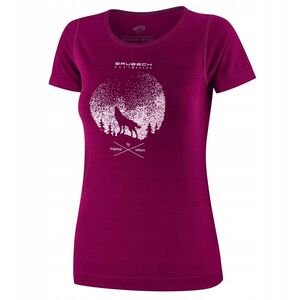 SS1272W Γυναικείο μπλουζάκι με κοντό μανίκι OUTDOOR WOOL PRO δαμασκηνί XL - WILK 4