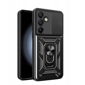 Θήκη Hybrid Armor Camshield με βάση και προστατευτικό κάμερας για Samsung Galaxy A36 - μαύρο