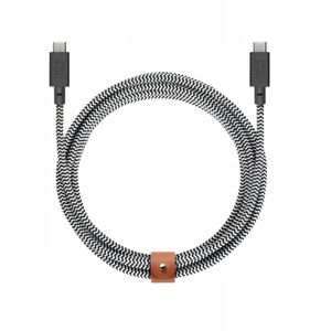 Native Union Belt Cable XL 100W - kabel USB-C - USB-C, 3 m (zebra)