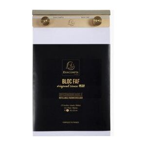 Exacompta FAF Desk Pad Plain - Size 170x100 mm - 170 micro perforated sheets. Retro design - refillable.