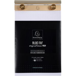 Exacompta FAF Desk Pad Dotted - Size 197x115mm - 170 micro perforated sheets. Retro design - refillable.