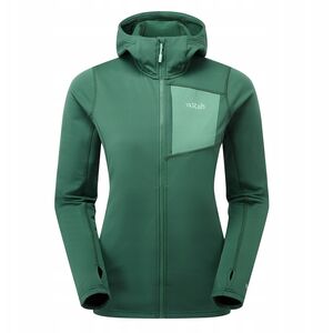 Γυναικεία μπλούζα superflux hoody-πράσινο slate-12 (m) RAB