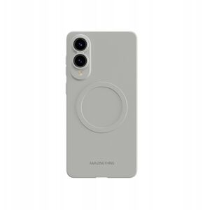 Θήκη σιλικόνης AMAZINGTHING Minimal Air Case με μαγνητικό δακτύλιο για Samsung Galaxy S25 Edge - γκρι