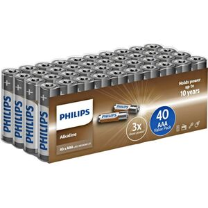 Αλκαλικές μπαταρίες ΑΑΑ Philips Philips - Συσκευασία 40 14165641 4895229109247