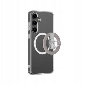 Θήκη σιλικόνης AMAZINGTHING Minimal Mag Case με μαγνητικό δακτύλιο και μαγνητικό δακτύλιο για Samsung Galaxy S25 - διαφανές