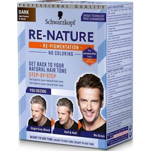 Schwarzkopf Re-Nature Krem koloryzujący do włosów ciemny brąz dla mężczyzn