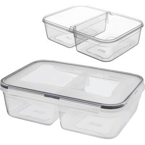 Orion Pojemnik na żywność dzielony z uszczelką szczelny z 2 przegródkami lunchbox 2 l