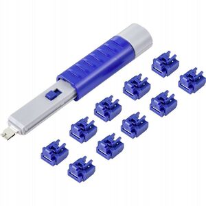 Renkforce RJ45 LAN-port RF-4695234 Σετ με 10 τεμ. Ασημί μπλε συμπεριλαμβανομένου 1 κλειδιού RF-4695234