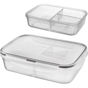 Orion Pojemnik na żywność dzielony z uszczelką szczelny z przegródkami 3 wkłady lunchbox 1 l