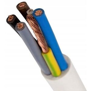 Καλώδιο εργαστηρίου OWY 5x1mm2 300/500V λευκός δίσκος 100m