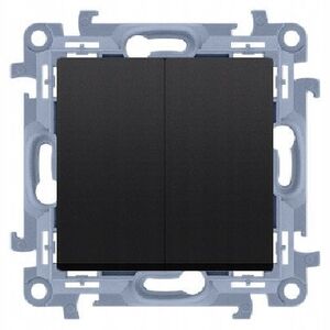 Διπλός διακόπτης κεριού KONTAKT-SIMON CW5C.01/49 10AX 250V ταχυσύνδεσμος SIMON10 μαύρο