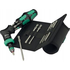 Wera Kraftform Kompakt Pistol RA-R 2, Κατσαβίδι με καστάνια και μύτες, 13 τεμάχια