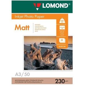 Χαρτί Εκτύπωσης Φωτογραφιών Inkjet Matte Lomond 230 g/m2 A3, 50 φύλλα