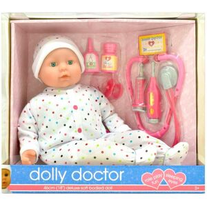 κούκλα DOLLSWORLD Dolly Doctor, 46 cm