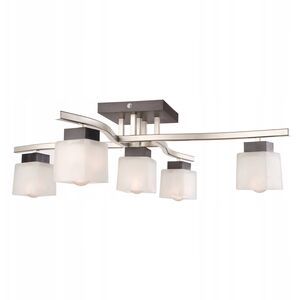 Lamkur Dana 10502 plafon lampa sufitowa 5x40W E14 wenge/biały