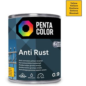Pentacolor ΑΝΤΙΚΟΡΡΩΤΙΚΗ ΒΑΦΗ ΚΑΤΑ ΤΗΣ ΣΚΟΥΡΙΑΣ ΚΙΤΡΙΝΟ 0.9L