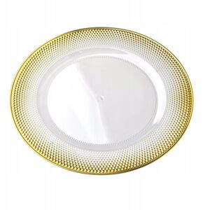 BLANCHE CLEAR Διακοσμητικό πιάτο με χρυσό 33x1,5cm