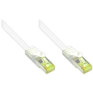 Καλώδιο Patch RJ45 Good Connections με καλώδιο Cat.7 Roh και προστασία κλειδώματος (RNS), S/FTP, PiMF, χωρίς αλογόνα, 600MHz, OFC, λευκό, 0,15m, Good Connections (8070R-002W)