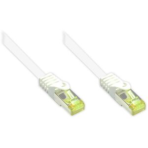 Καλώδιο Patch RJ45 Good Connections με καλώδιο Cat.7 RohCable και προστασία Rastnasenschutz (RNS), S/FTP, PiMF, χωρίς αλογόνα, 600MHz, OFC, λευκό, 2m, Good Connections (8070R-020W)