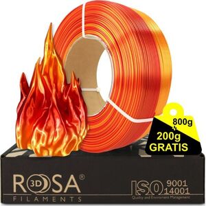 ROSA3D Filament ROSA3D ReFill PLA Rainbow Silk Fire 1,75mm 800g + 200g GRATIS