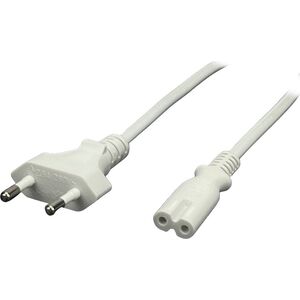 POSAC-C7EU50WH: POS AC cable C7-QT8[2,5A]-CEE7/16-YJ01[2,5A] H03VVH2-F2G0,75 L=5000 white