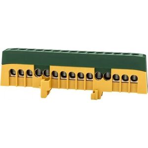 Listwa zasilająca F-Elektro Listwa ochronna ZPI 15-modułowa (15x16mm2) IP20 AL/CU - żółto/zielona F2.0394