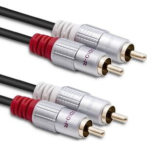 Kabel Qoltec RCA (Cinch) x2 - RCA (Cinch) x2 1m czarny (52336)