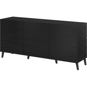 Cama Meble Komoda NOVA 155x40x72 czarny mat