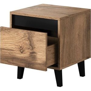 Cama Meble Szafka nocna NORD 2szt. 40x38xH45 dąb wotan/antracyt