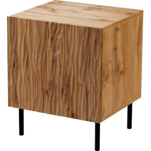Cama Meble Szafka nocna 2szt. JUNGLE 53,5x40,5x44 dąb wotant + czarne nóżki