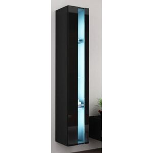 Cama Meble Regał VIGO NEW 180/40/30 czarny/czarny połysk