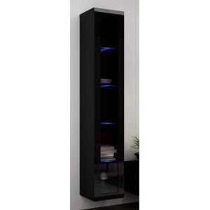 Cama Meble Witryna VIGO szkło'180' 180/40/30 czarny/czarny poł