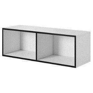 Cama Meble Regał ROCO RO2 112/37/37 biały/ czarny