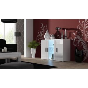 Cama Meble Komoda 120cm SOHO S7 biały/ biały połysk