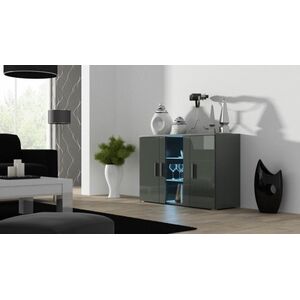 Cama Meble Komoda 120cm SOHO S7 szary/ szary połysk